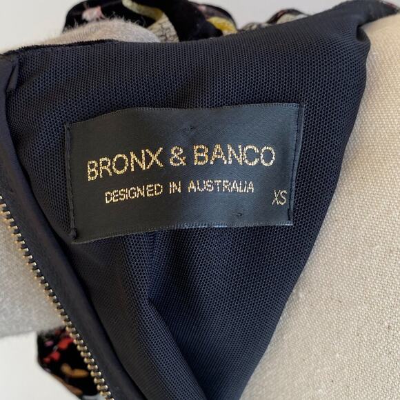 Bronx and Banco Floral Velvet mini dress sz XS - Picture 12 of 13